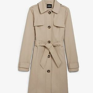 Express Front Button Trench Coat NWT